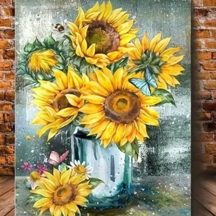 2025 New Floral Series Digital Oil Painting DIY Kit - Vintage Sunflowers