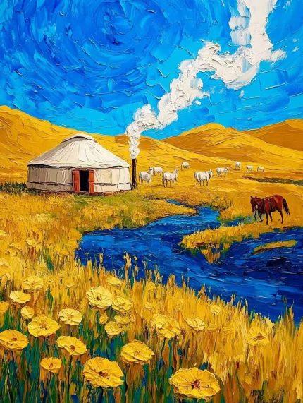 2025 New Therapeutic Landscape Digital Oil Painting DIY Kit - Golden Countryside