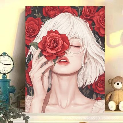 Therapeutic Series Digital Oil Painting DIY Kit - Rose Girl
